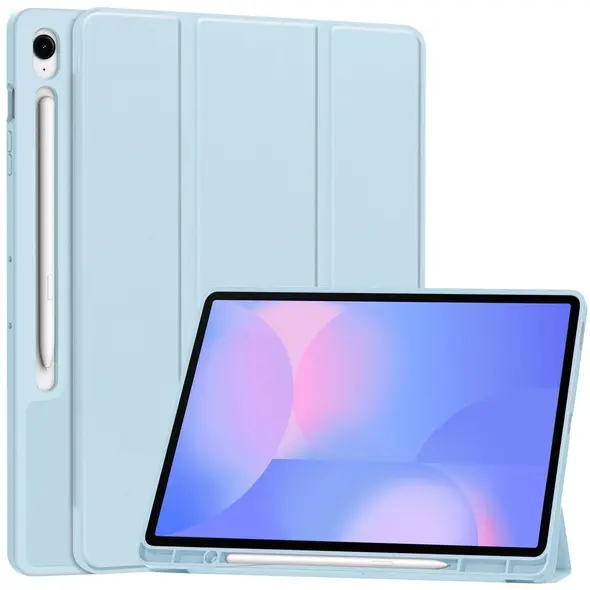 Etui z klapką Bizon Case Tab Lizard do Samsung Galaxy Tab S10 FE+ Plus błękitne
