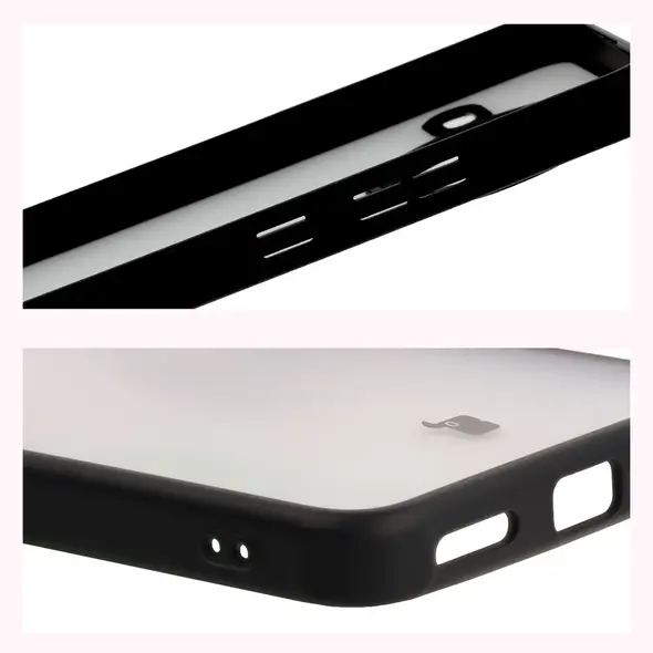 Etui Bizon Case Angelo do Xiaomi Poco F7 Pro przydymione z czarną ramką
