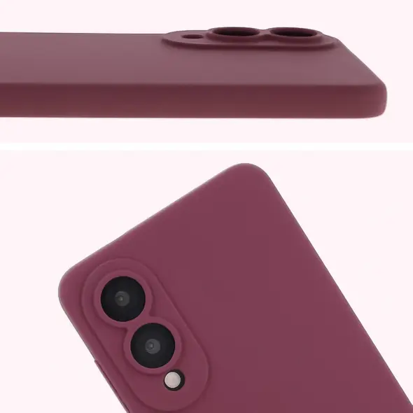 Silikonowe etui Bizon Soft Case do Samsung Galaxy S25 Edge ciemnofioletowe