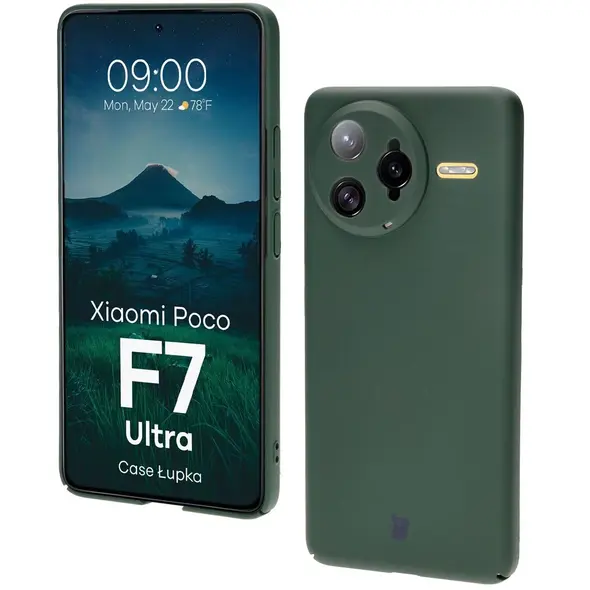 Etui Bizon Case Łupka do Xiaomi Poco F7 Ultra zielone