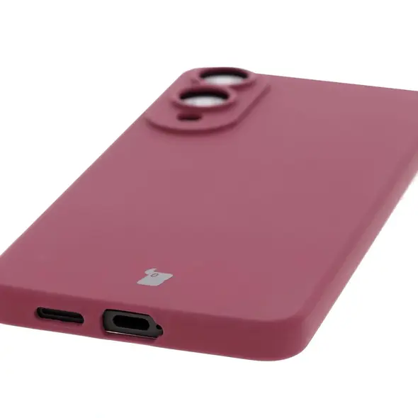 Silikonowe etui Bizon Soft Case do Samsung Galaxy S25 Edge ciemnofioletowe