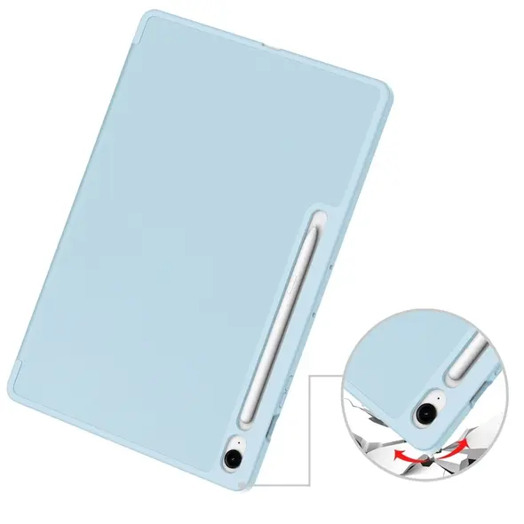 Etui z klapką Bizon Case Tab Lizard do Samsung Galaxy Tab S10 FE+ Plus błękitne