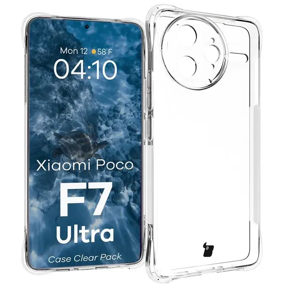 Etui + 2x szkło na ekran Bizon Case Clear Pack do Xiaomi Poco F7 Ultra