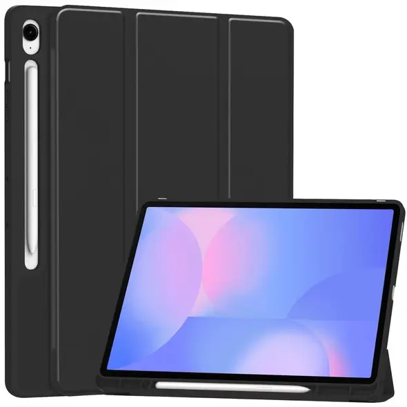 Etui z klapką Bizon Case Tab Lizard do Samsung Galaxy Tab S10 FE+ Plus czarne