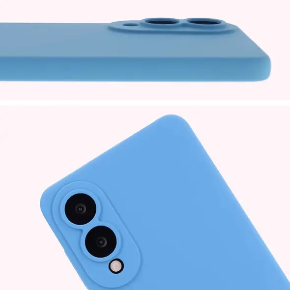 Silikonowe etui Bizon Soft Case do Samsung Galaxy S25 Edge niebieskie
