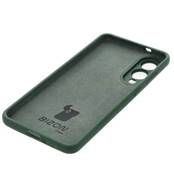 Silikonowe etui Bizon Soft Case do Samsung Galaxy S25 Edge ciemnozielone