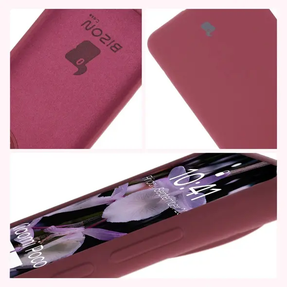 Silikonowe etui Bizon Soft Case do Xiaomi POCO F7 Ultra ciemnofioletowe