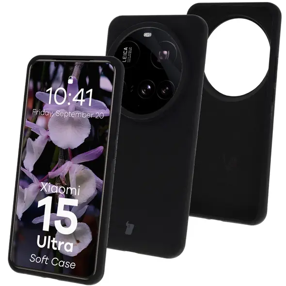 Silikonowe etui Bizon Soft Case do Xiaomi 15 Ultra czarne