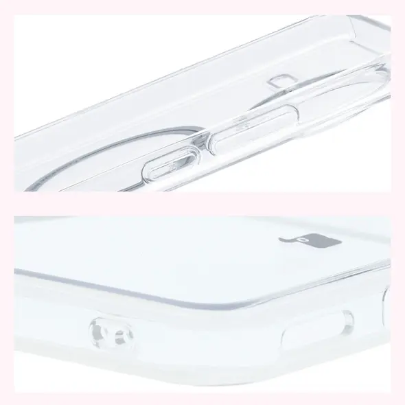 Etui z pierścieniem magnetycznym Bizon Case CrystalO do Xiaomi POCO F7 Ultra przezroczyste