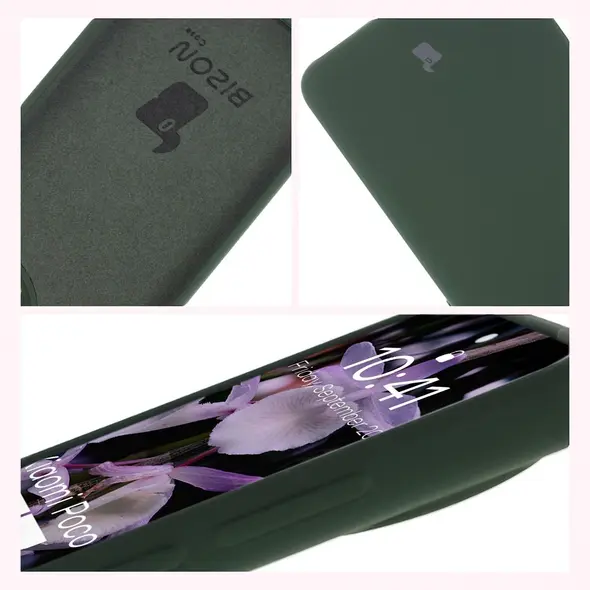 Silikonowe etui Bizon Soft Case do Xiaomi POCO F7 Ultra ciemnozielone