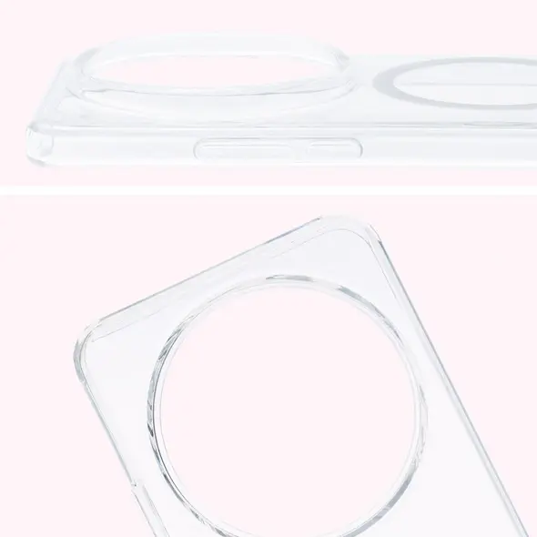 Etui z pierścieniem magnetycznym Bizon Case CrystalO do Xiaomi 15 Ultra przezroczyste