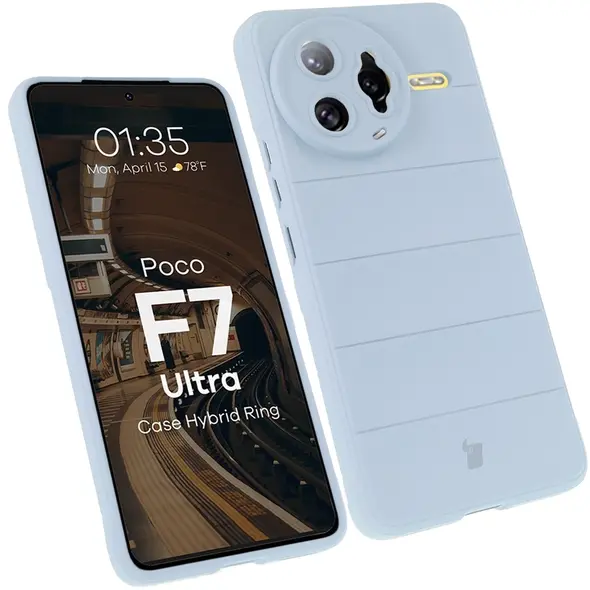 Pancerne etui Bizon Case Tur do Xiaomi Poco F7 Ultra jasnoniebieskie