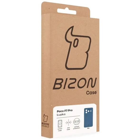 Etui Bizon Case Łupka do Xiaomi Poco F7 Pro niebieskie
