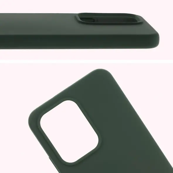 Silikonowe etui Bizon Soft Case do Oppo Reno13 Pro ciemnozielone