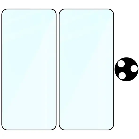 2x szkło na ekran + 1x na aparat Bizon Edge 2 Pack do Xiaomi Poco F7 Pro