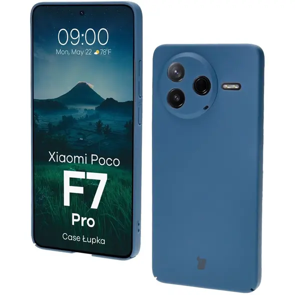 Etui Bizon Case Łupka do Xiaomi Poco F7 Pro niebieskie