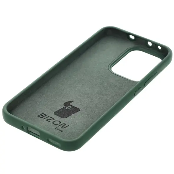 Silikonowe etui Bizon Soft Case do Oppo Reno13 ciemnozielone