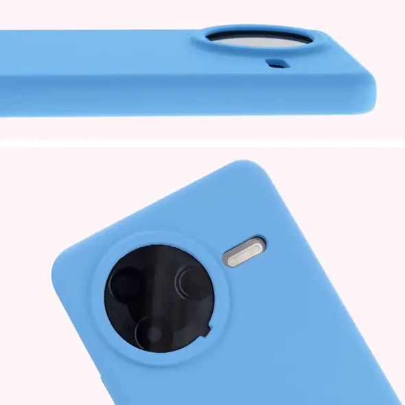 Silikonowe etui Bizon Soft Case do Xiaomi POCO F7 Pro niebieskie