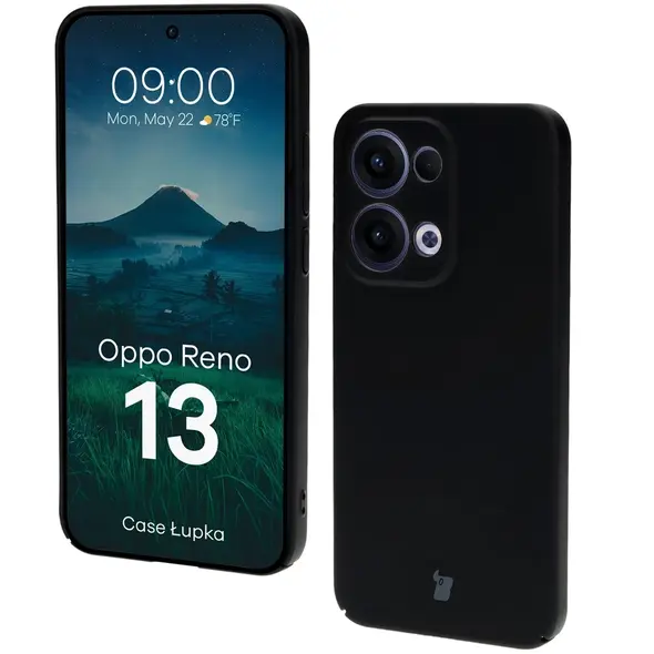 Etui Bizon Case Łupka do Oppo Reno13 czarne