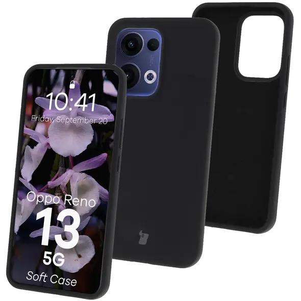 Silikonowe etui Bizon Soft Case do Oppo Reno13 czarne