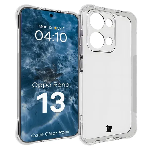 Etui + 2x szkło na ekran Bizon Case Clear Pack do Oppo Reno13
