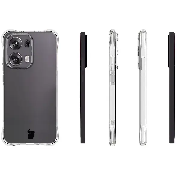 Etui + 2x folia na ekran Bizon Case Clear Pack do Oppo Reno13 Pro