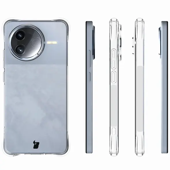 Elastyczne etui Bizon Case Salpa do Xiaomi Poco F7 Pro przezroczyste