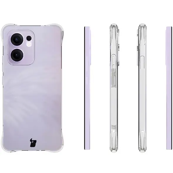 Etui + 2x szkło na ekran Bizon Case Clear Pack do Oppo Reno13F