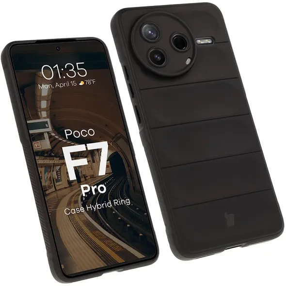 Pancerne etui Bizon Case Tur do Xiaomi Poco F7 Pro czarne