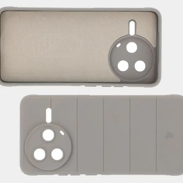 Pancerne etui Bizon Case Tur do Xiaomi Poco F7 Pro jasnoszare