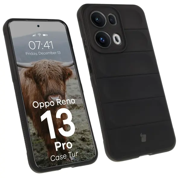 Pancerne etui Bizon Case Tur do Oppo Reno13 Pro czarne