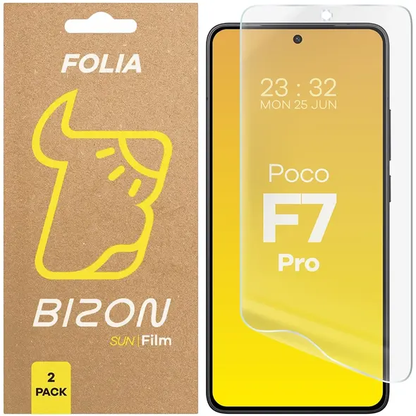 Folia matowa Bizon Glass Film Sun do Xiaomi Poco F7 Pro [2 PACK]