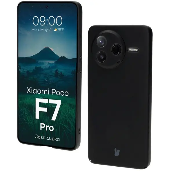 Etui Bizon Case Łupka do Xiaomi Poco F7 Pro czarne