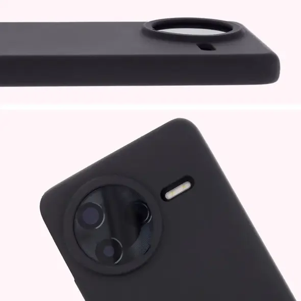 Silikonowe etui Bizon Soft Case do Xiaomi POCO F7 Pro czarne