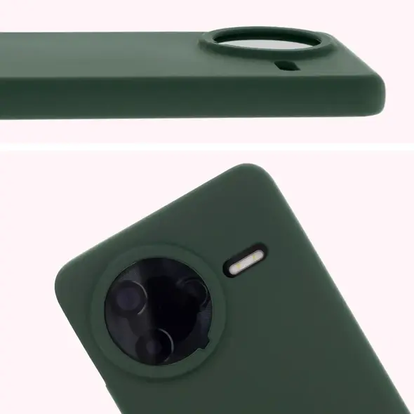Silikonowe etui Bizon Soft Case do Xiaomi POCO F7 Pro ciemnozielone
