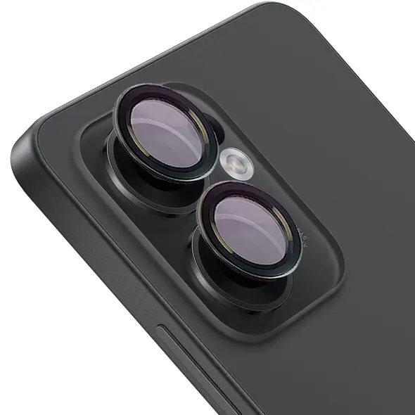 Szkło na aparat Bizon Glass Snap Lens do Oppo Reno13 F/FS czarna ramka