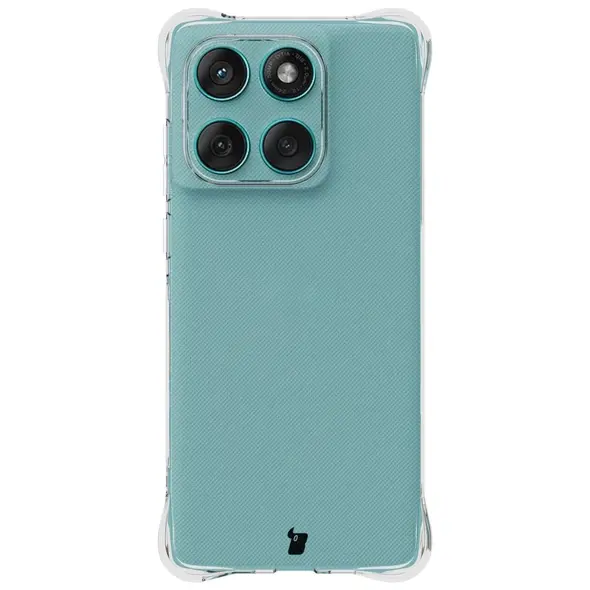 Etui + 2x folia na ekran Bizon Case Clear Pack do Motorola Edge 60 Fusion / Edge 60