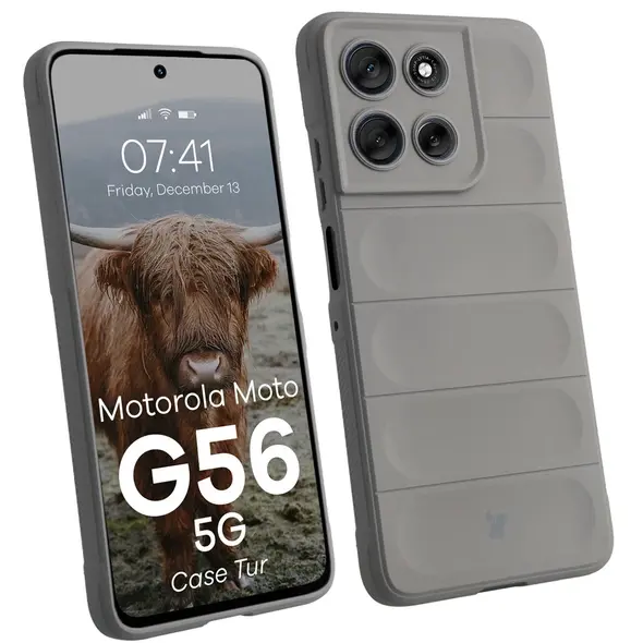 Pancerne etui Bizon Case Tur do Motorola Moto G56 5G jasnoszare