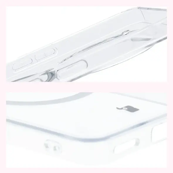 Etui z pierścieniem magnetycznym Bizon Case CrystalO do Nothing Phone (3a) Pro przezroczyste