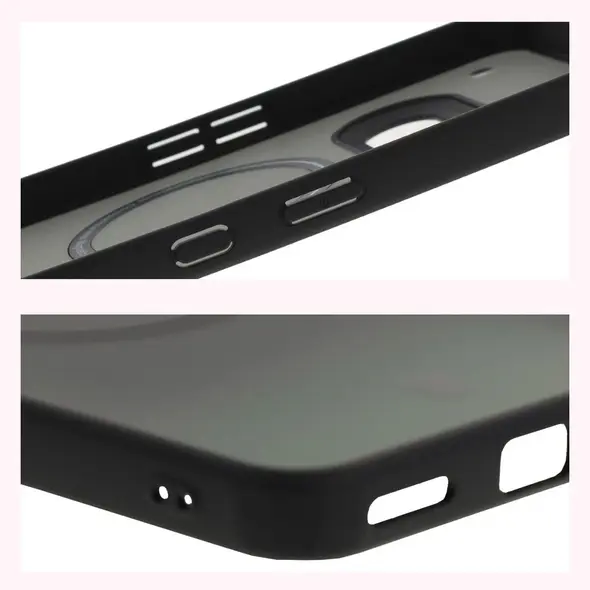 Etui z pierścieniem magnetycznym Bizon Case MatteO do Nothing Phone (3a) przydymione-czarne