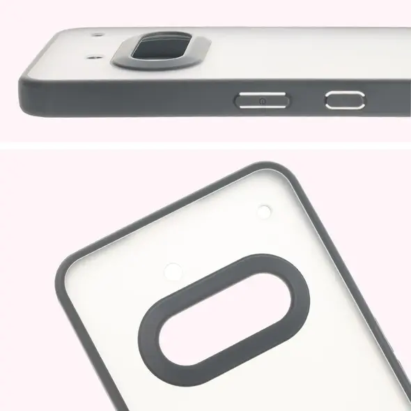 Etui Bizon Case Angelo do Nothing Phone (3a) półprzezroczyste z szarą ramką