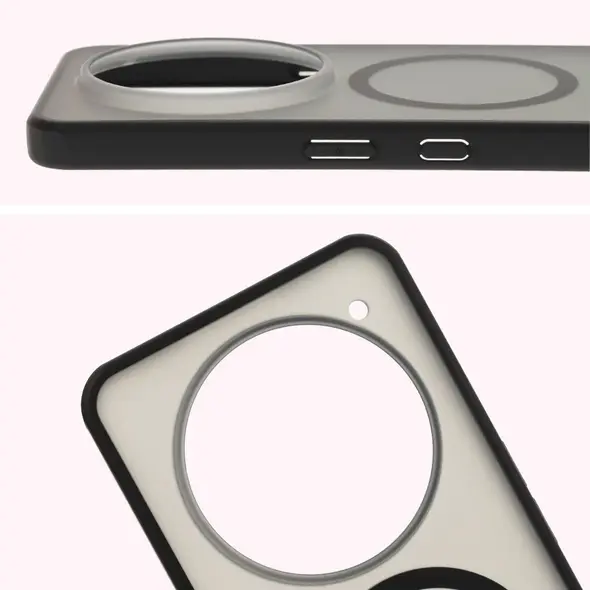 Etui z pierścieniem magnetycznym Bizon Case MatteO do Nothing Phone (3a) Pro przydymione-czarne