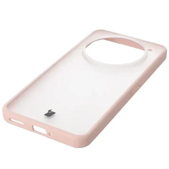 Etui Bizon Case Angelo do Nothing Phone (3a) Pro półprzezroczyste z różową ramką