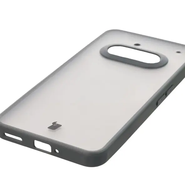 Etui Bizon Case Angelo do Nothing Phone (3a) półprzezroczyste z szarą ramką