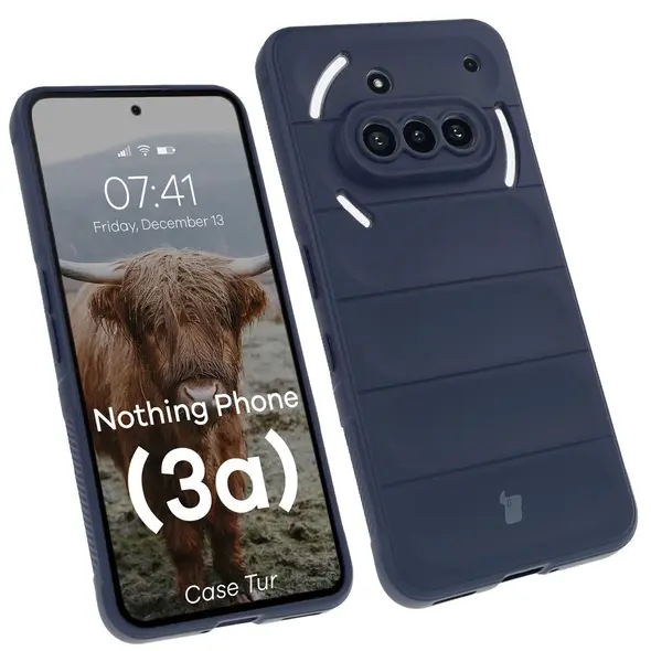 Pancerne etui Bizon Case Tur do Nothing Phone (3a) granatowe