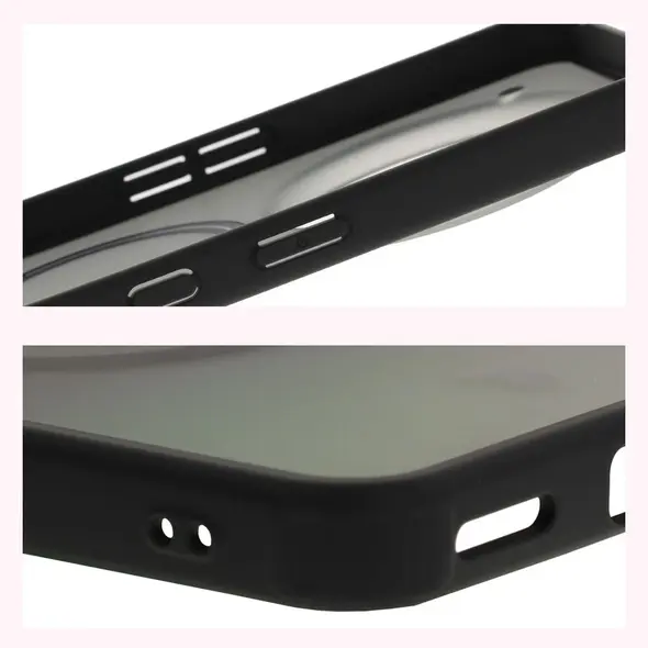 Etui z pierścieniem magnetycznym Bizon Case MatteO do Nothing Phone (3a) Pro przydymione-czarne