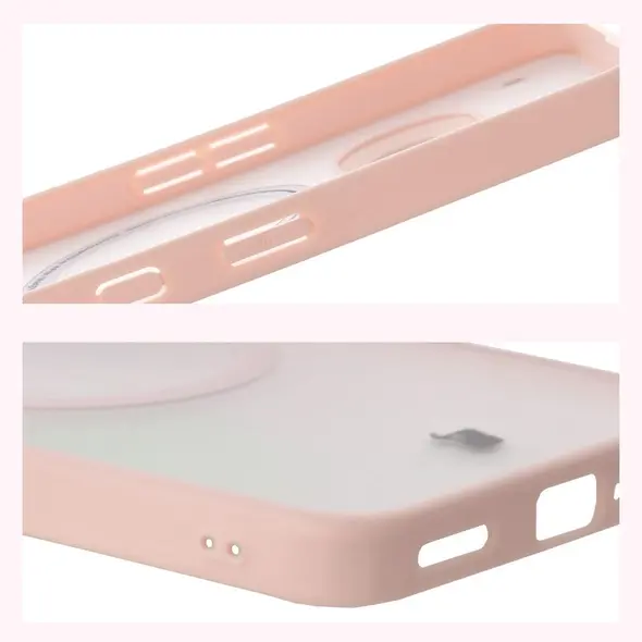 Etui z pierścieniem magnetycznym Bizon Case MatteO do Nothing Phone (3a) przydymione-różowe