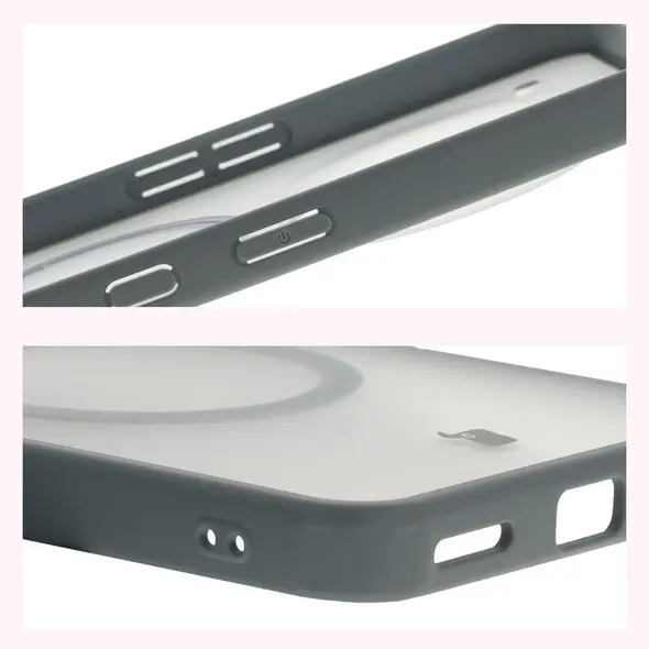 Etui z pierścieniem magnetycznym Bizon Case MatteO do Nothing Phone (3a) Pro przydymione-szare