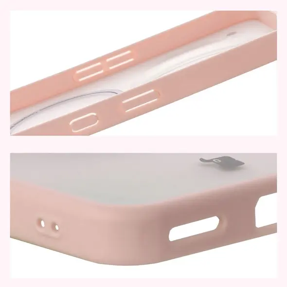 Etui z pierścieniem magnetycznym Bizon Case MatteO do Nothing Phone (3a) Pro przydymione-różowe