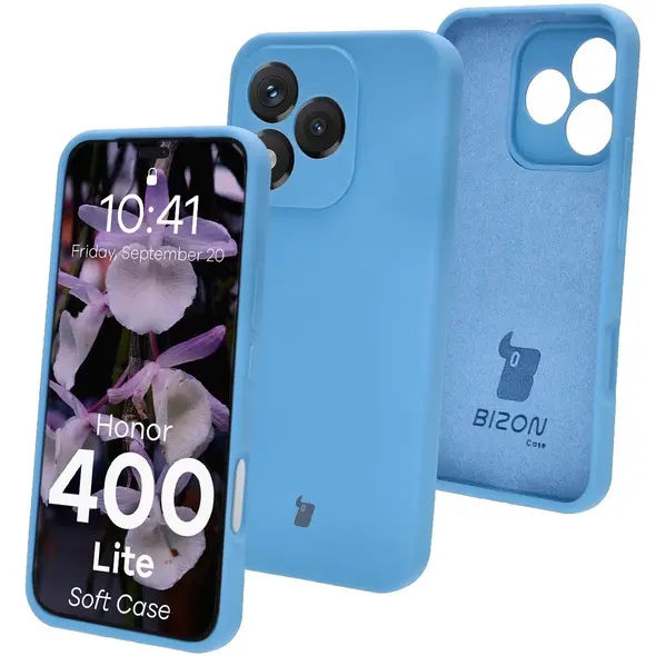 Silikonowe etui Bizon Soft Case do Honor 400 Lite 5G niebieskie